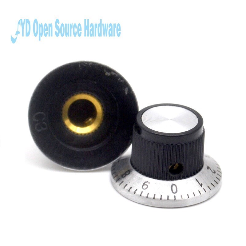 5Pcs Potentiometer Knop C3/Band Dial Knop Boring 4Mm/Breedte 23Mm * 14.5Mm Hoge