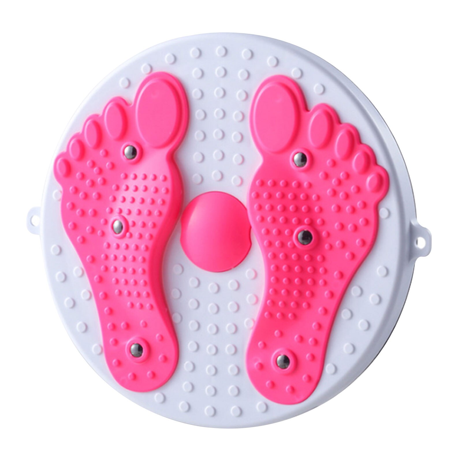 Yoga waist twisting disc beauty waist machine compact and silent with foot massage magnet balance turntable for waist relaxation: Pink
