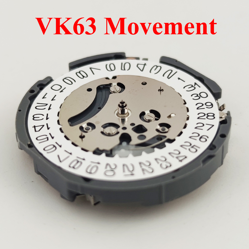 VK63 montre à Quartz mouvement Date 3 heures chronographe pour mouvement VK63 montres outil de réparation