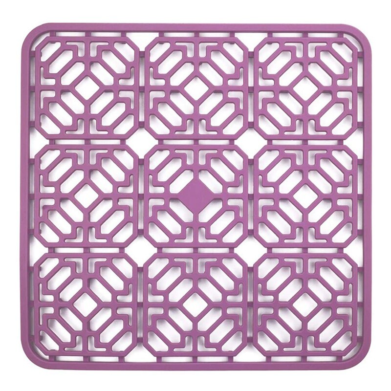 Silicone Kitchen Sink Mat, Great Sink Protector Grid Accessory, Sink Protectors For Kitchen Stainless Steel Sink: Purple