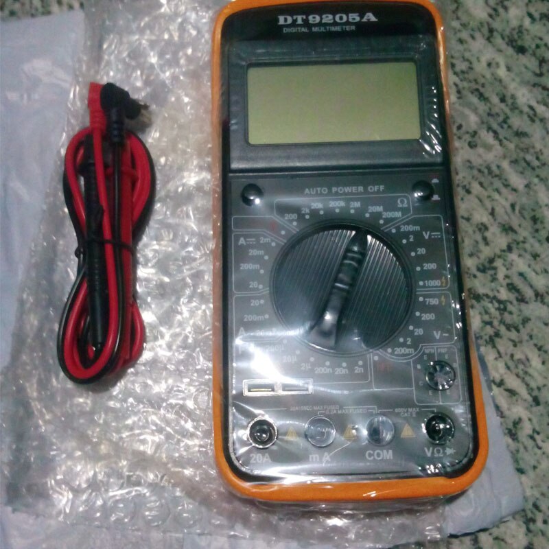 DT-9205A Handheld LCD Digital Multimeter AC/DC Volt Amp Ohm Capacitance Hz Tester Handheld Multimeter
