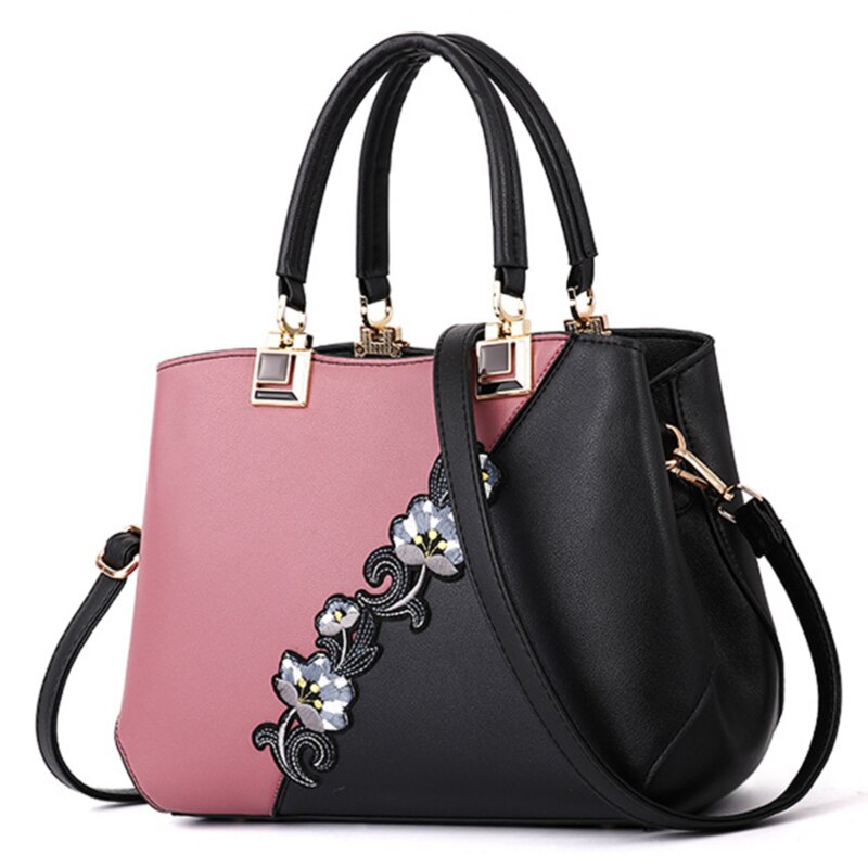 Printed Bags For Women Bags Famous Brand Women Shopper Bag Shell Floral Shoulder Luxury Handbags: Pink