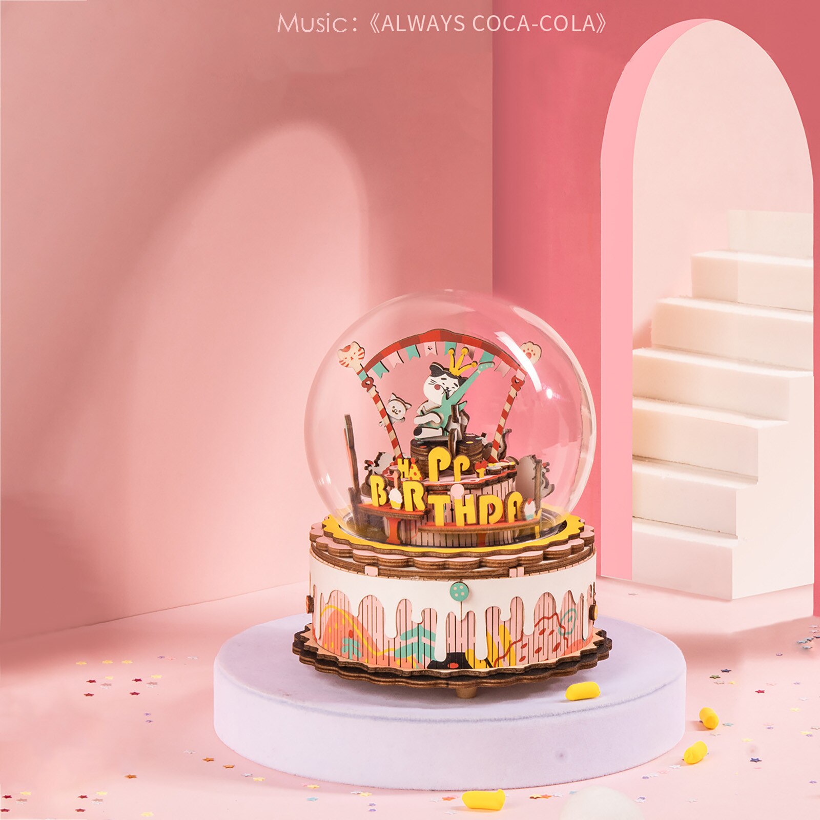 Wood Diy Assembled Music Box Handmade Stereo Combination Retro Music Box Kit Toy Birthdaty For Girl Carousel Box Home Decor