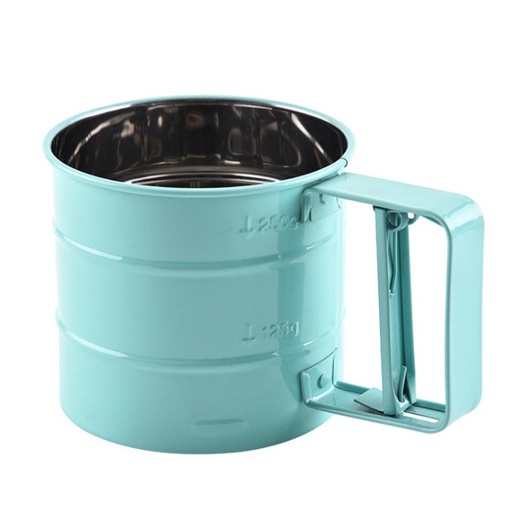 1Pcs Handheld Meel Zeef Home Keuken Meel Poedersuiker Zeef Cup Roestvrijstalen Zeef Meel Zeef: NO.2