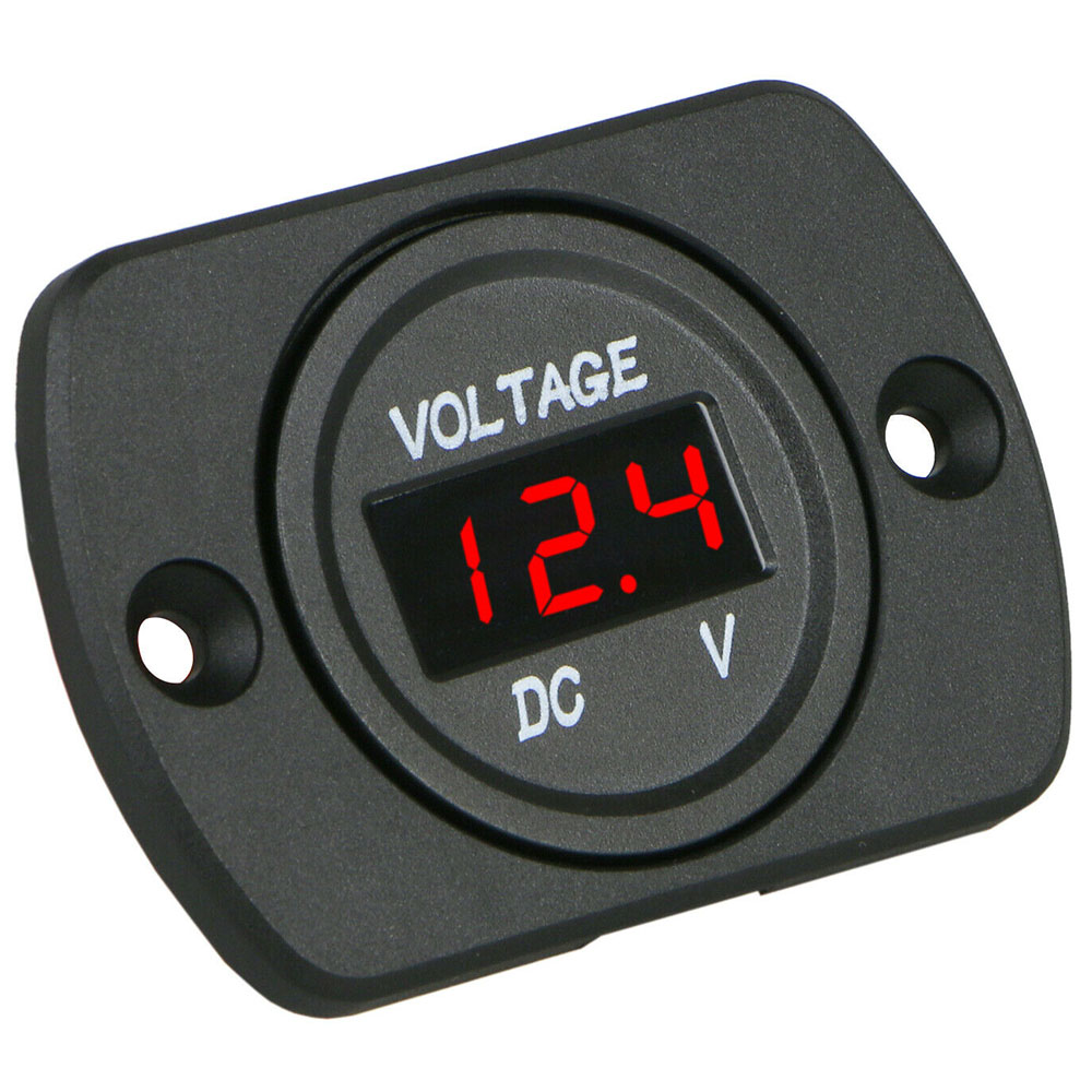 DC 12V 24V mini woltomierz cyfrowy amperomierz z panelem doprowadziło cyfrowy płyta woltomierza robić samochodu motocykl ciężarówki łodzi