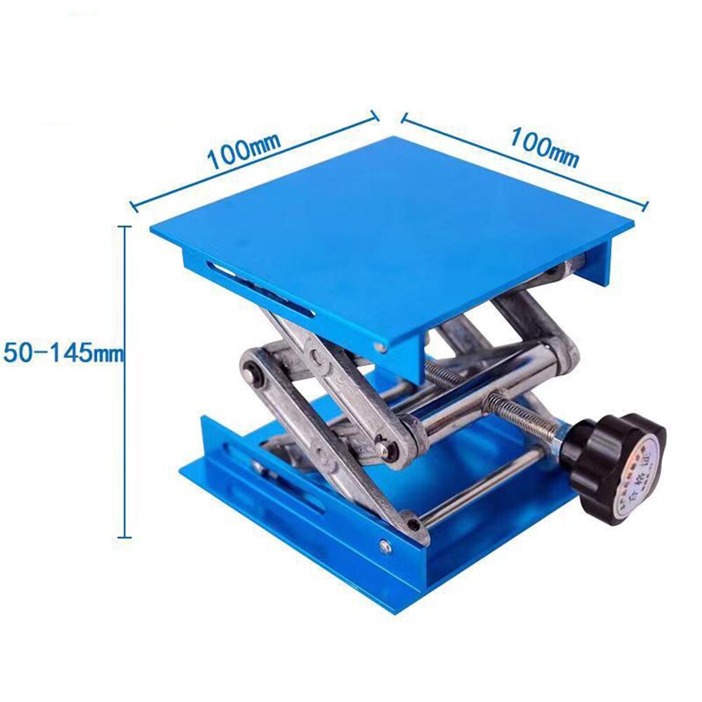 100x100mm Aluminum Lifter Router Plate Table Woodworking Engraving Lab Lifting Stand Rack platform Woodworking Benches Wood Tool