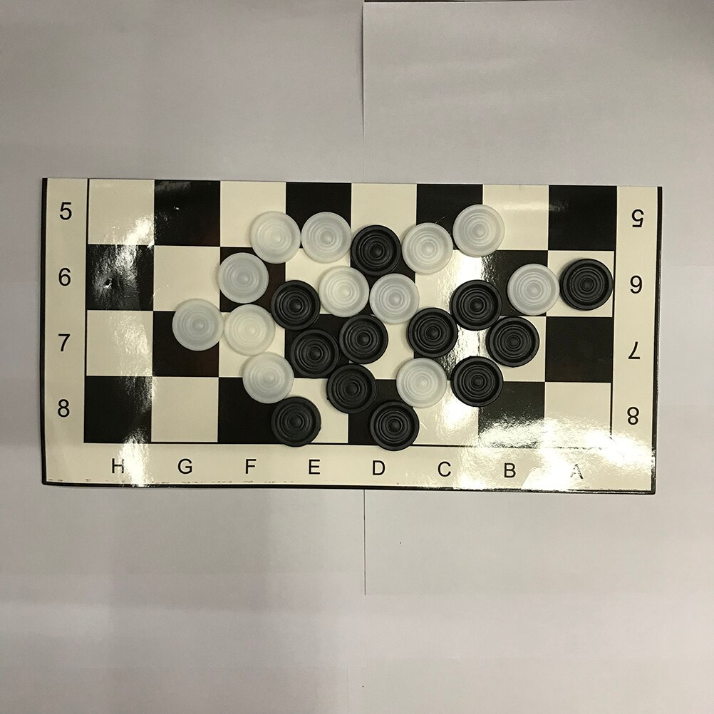 1 Set Ckeckers Durable Gefaltete Kunststoff Faltbare Zugluft Checkers Schach Checkers Set Für Kinder Kinder Erwachsene