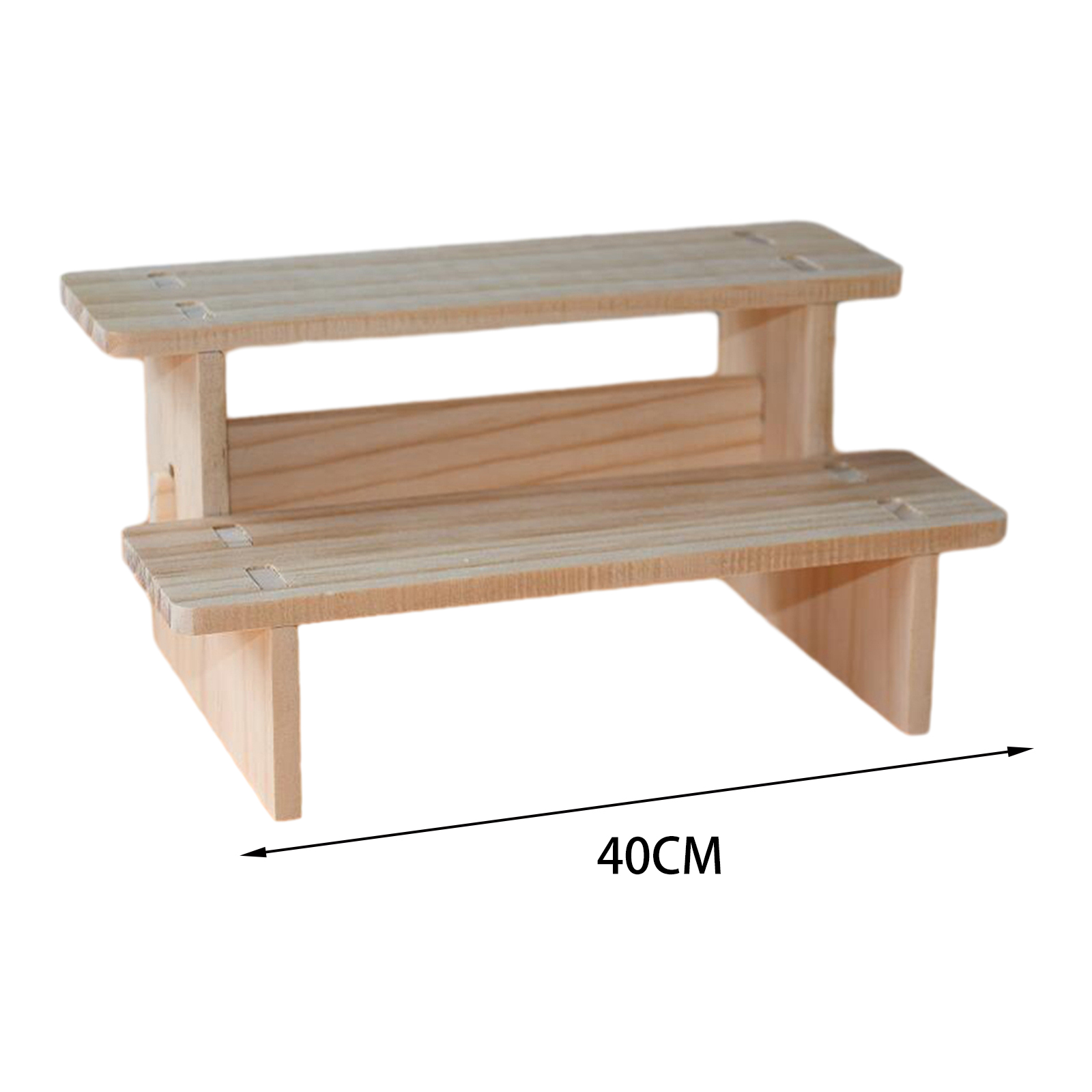 Holz Riser Display Regal Veranstalter Rechteck Holz Display Riser Ständer für Dessert Cupcake Schmuck Sammlerstücke Display Riser: Rot