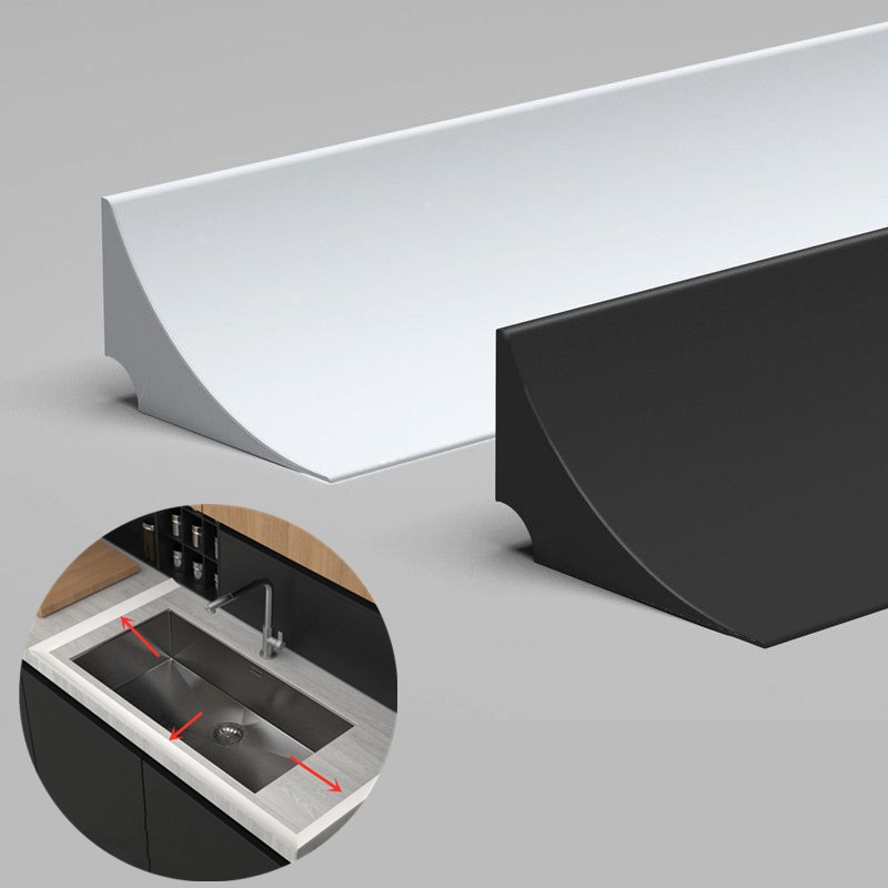 kitchen Countertop Water Retaining Strip seal tape bathroom Flood Barrier stopper blocker Dry&amp;Wet Separation Rubber Dam