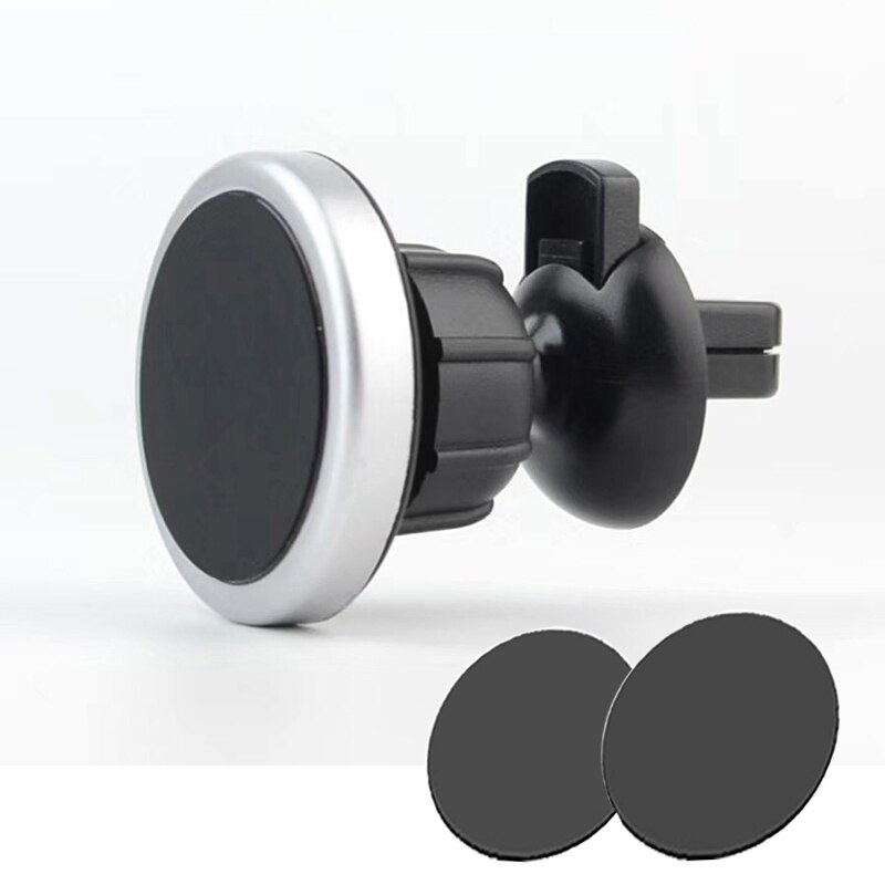 Almxm auto telefoonhouder magnetische ventilatieroosterbevestiging mobiele smartphone standaard magneet ondersteuning mobiele telefoon telefoon bureau tablet gps: Zilver