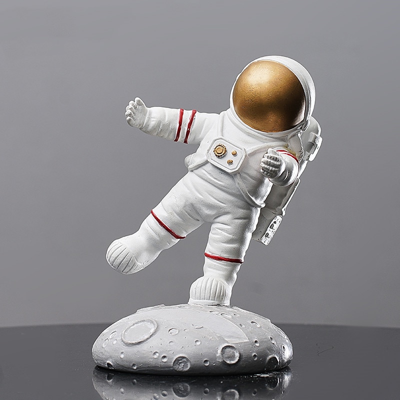 Nordic Astronaut Standbeeld Thuis Desktop Decor Karakter Sculptuur Kosmonaut Hero Kantoor Miniaturen Model Creatieve Figuur Beeldjes