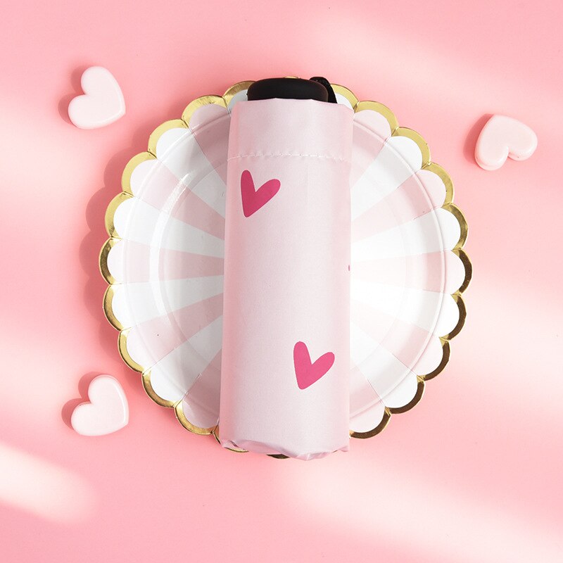 Anti-uv Pocket Umbrella Mini Folding Sun Umbrellas Parasol Sun Foldable Umbrella Mini Umbrella Candy Color Traveling Rain Gear: 3