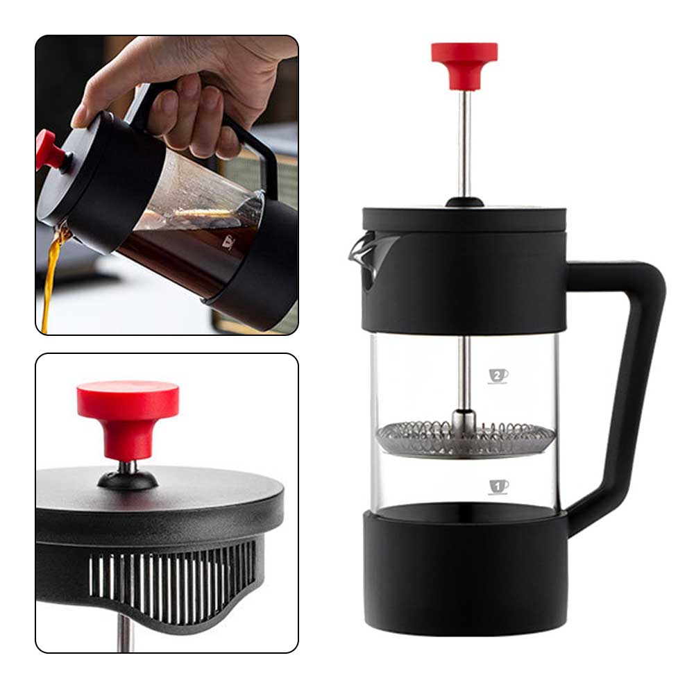 350ml/500ml/1000ml Stainless Steel Hand Brewed Coffee Pot French Press With Filter Double Wall Insulation Coffee Cup