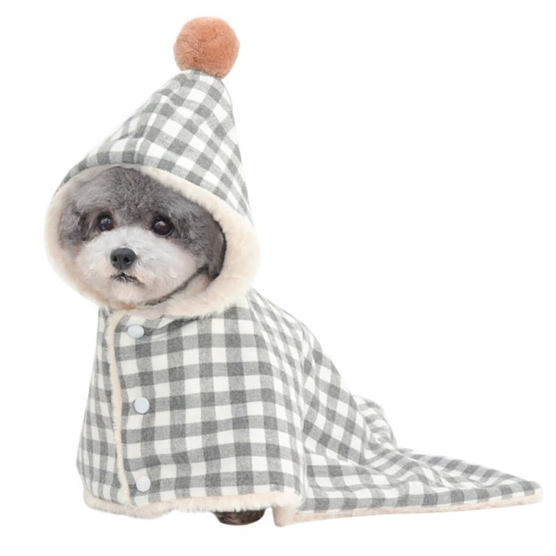 Capa de manta de invierno para mascotas, forro polar cálido para dormir, pijamas, ropa para perros pequeños y medianos, chaqueta, camisón, abrigo: c / M
