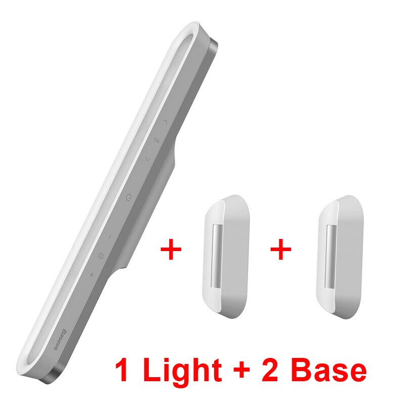 Baseus LED Desk Lamp Hanging Magnetic Table Lamp for Study Cabinet Light USB Rechargeable Stepless Dimming Dormitory Night light: Type 2