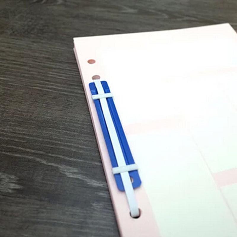 1 Set Color Plastic Binder Binding Strips 2 Holes Binding Strip Binding Buckle Office Supplies