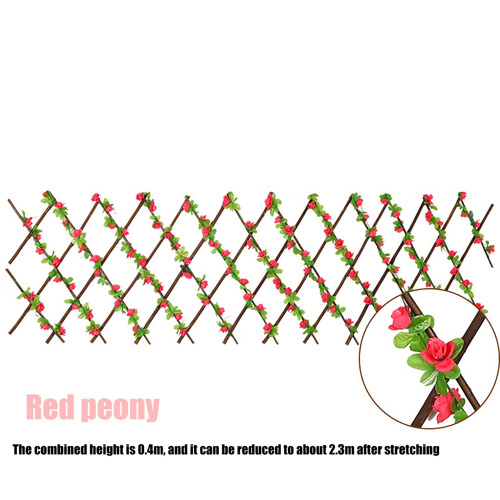 Expanding Fence Retractable Fence Screen with Plant Expandable Fence Privacy Jardin Garden Decoration Outdoor bordure de jardin: H  40x20cm