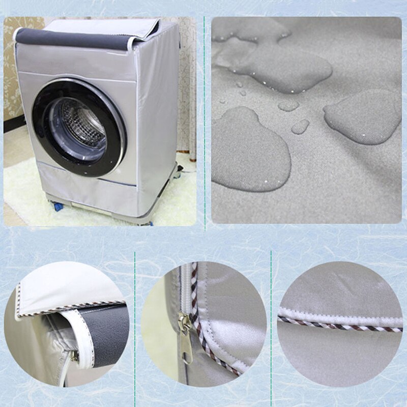 Zilver Wasmachine Deksel Waterdicht Stofdicht Wasmachine Cover Front Load Wasmachine Droger Bescherming Covers