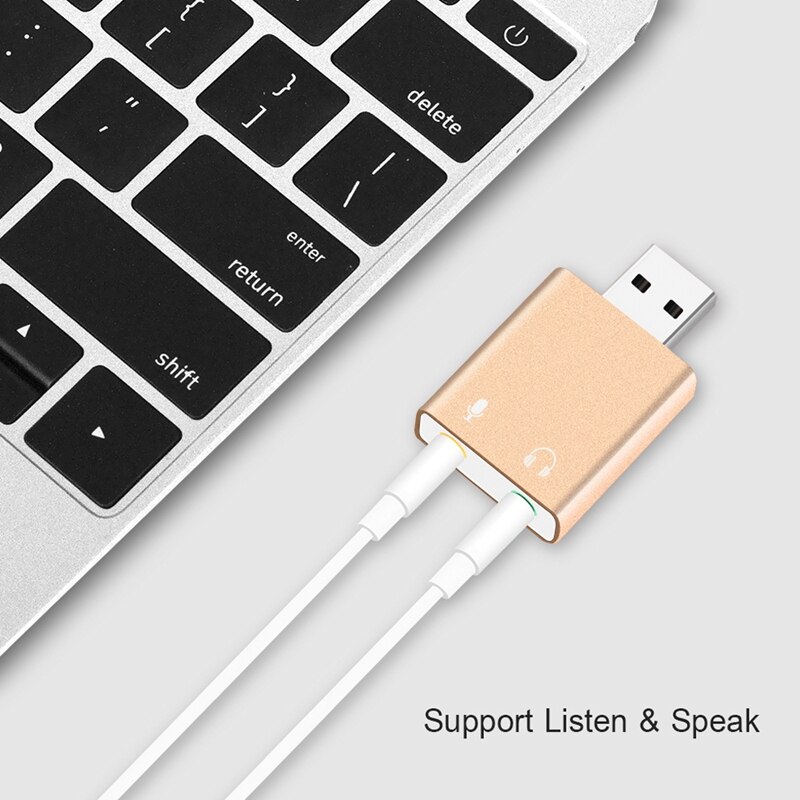 Usb-geluidskaart 7.1 externe usb naar jack 3.5mm hoofdtelefoonadapter stereo o-mic geluidskaart voor pc computer laptop