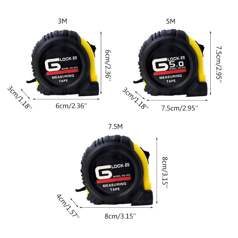 Portable High Precision Steel Tape Measure Waterproof and -proof Metric Inch Multi-specification Distance Measuring