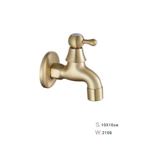 Total brass Bush Gold Finished washing machine faucet bibcocks faucet tap garden outdoor mixer: Red