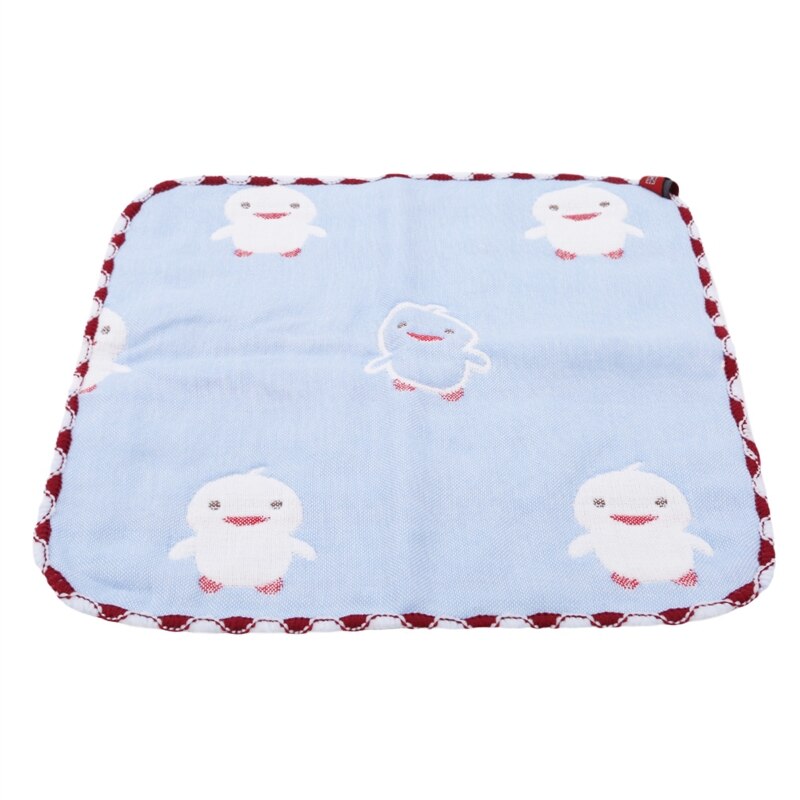 Baby Bibs 6 Layers Gauze Boy Girl Bandana Water Absorb Bib Burp Cloth Cotton Baby Scarf Burp Baby Christmas Accessories: Blue