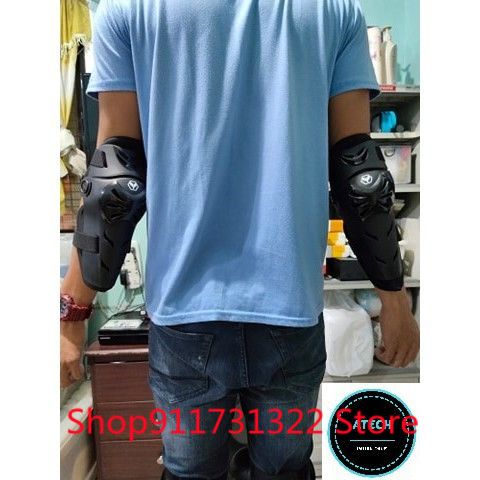 Duhan Rungear-coderas protectores de rodilla para motocicleta, conjunto de armadura (negro), 4 Uds.