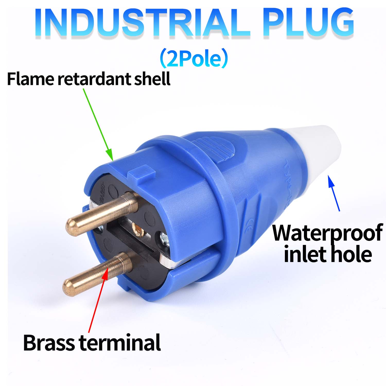 Prise industrielle ue prise volante SCHUKO étanche 2PIN 16A IP44 IP54 prise dissimulée/mur monté en Surface 250V mâle femelle