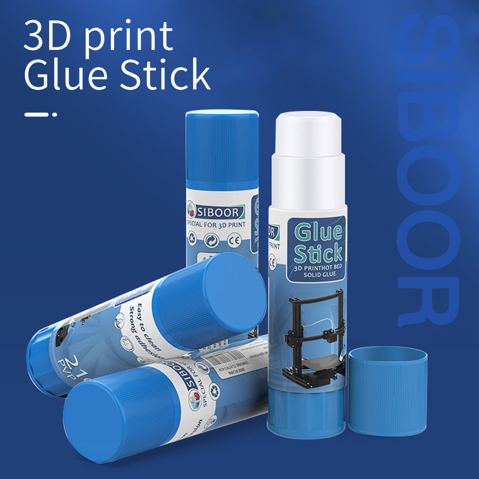 3D Printer Glue Sticks PVP Solid Glue Sticks Non-toxic Washable for Bed Platform Glass Plate Easy Removing
