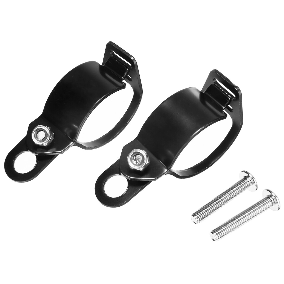 2Stck Motorrad Blinker Llight Klemme Rolle Schwarz Metall Halterung Halfter Für 33-43mm Gabel