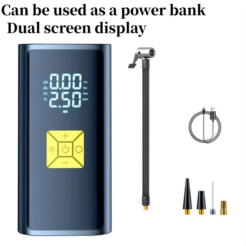 Wireless car air compressor electric tire inflation pump suitable for motorcycle, bicycle, boat, car tire ball: PURPLE