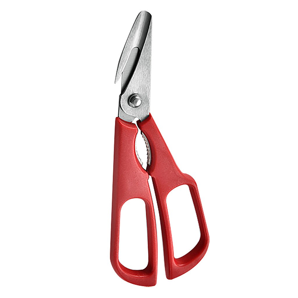 1PC Stainless Seafood Scissors Lobster Fish Shrimp Crab Seafood Scissors Shears Snip Shells Kitchen Tool mutfak malzemeleri: Red