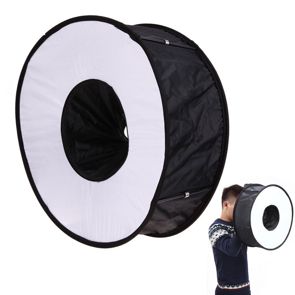 Draagbare Ronde Softbox Folding Inklapbare Flash Light Diffuser Fotografie Studio Verlichting Modifier Voor Camera Led Light Panel