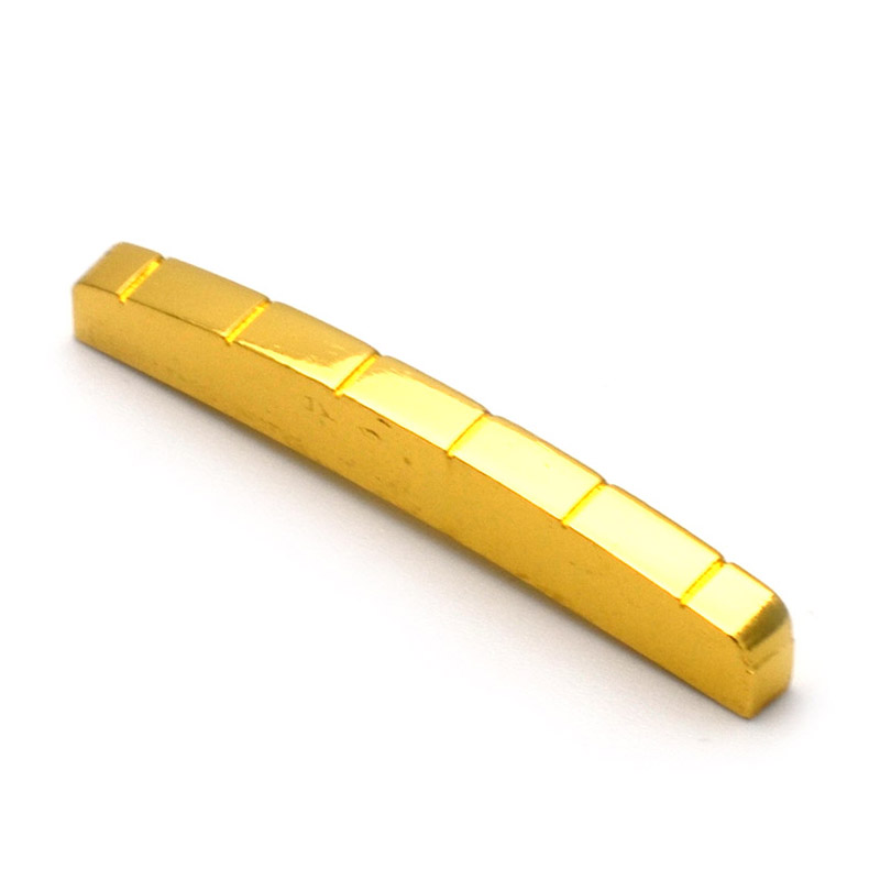 6 String Brass Gold Plated Electric Guitar Nut 42MM 43MM: Yellow