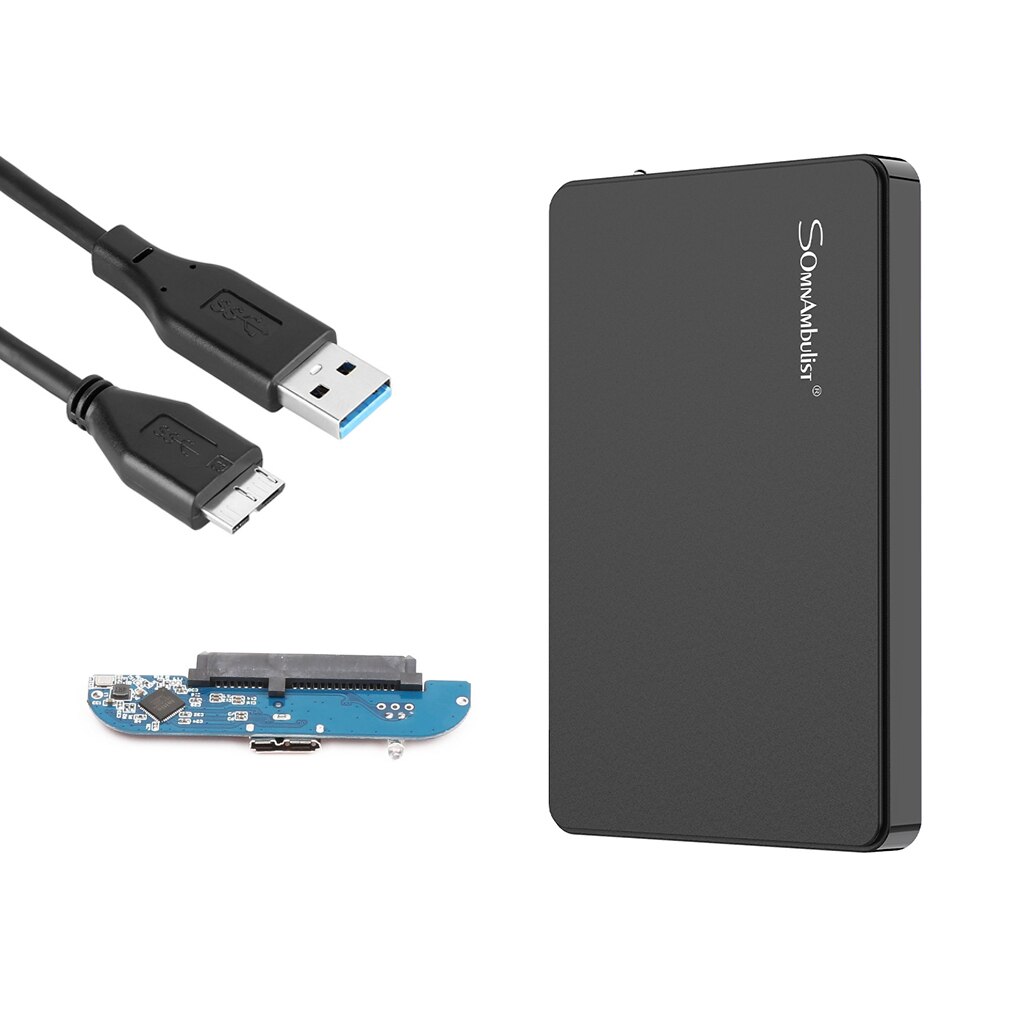 Abs Materiaal Draagbare Externe Harde Schijf Shell Usb 3.0 2.5 Inch Hdd Harde Schijf Opslag Apparaat Voor Laptop Desktop