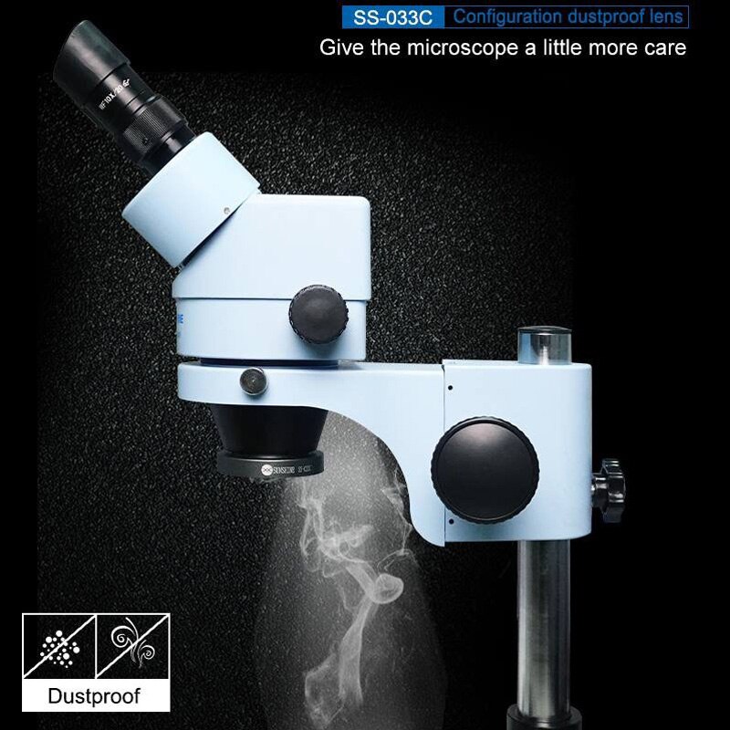 SS-033C 2 In 1 LED Microscope Light USB Round Lamp UV Oil Smoke Proof Mirror for Phone BGA Repair Microscope Lamp