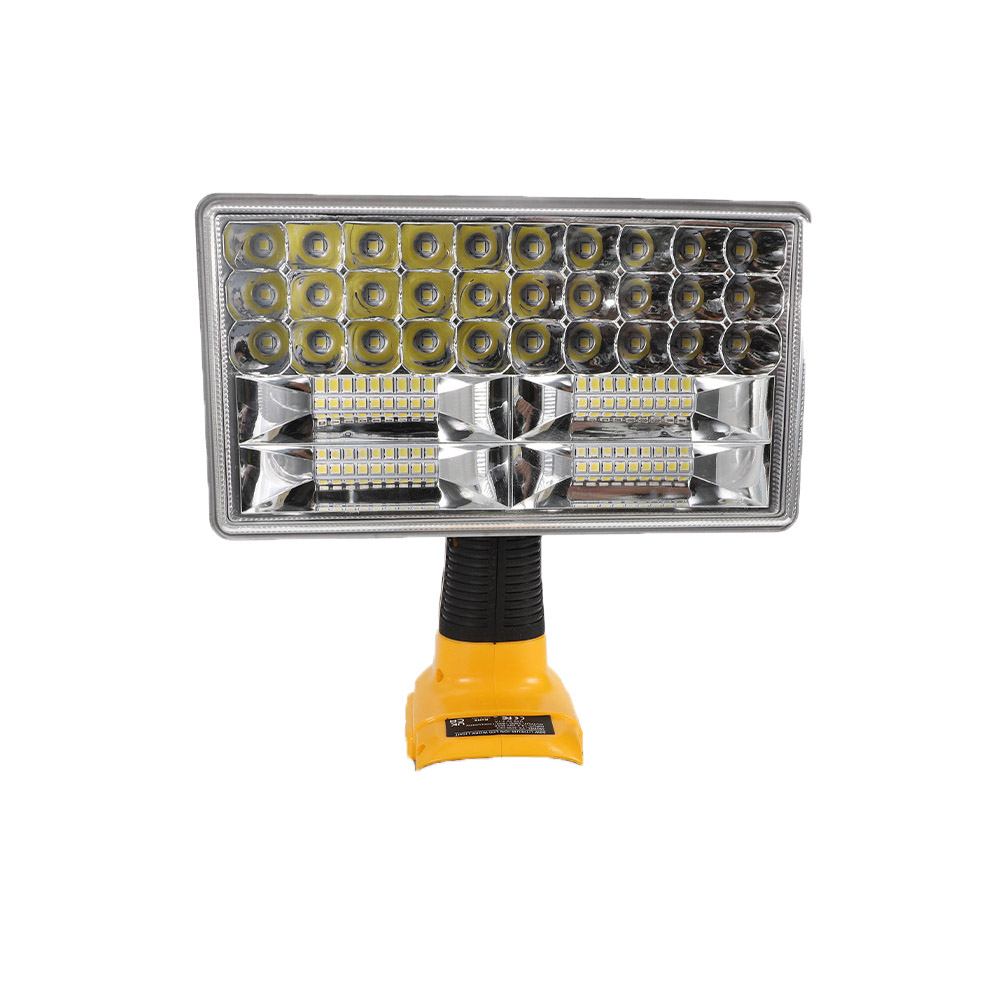 18V LED Flashlight Outdoors Spotlight Light For DEWALT 18V lithium ion battery DCB201 DCB200 Outdoor Lighting with USB: 8 inch 3300 lumens