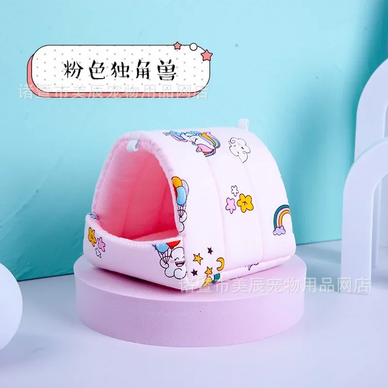 Hamsterhuis Cavia Nest Klein dier Slaapbed Winter Warm Katoenen Mat Zachte accessoires voor knaagdier Cavia Rat Knaagdier