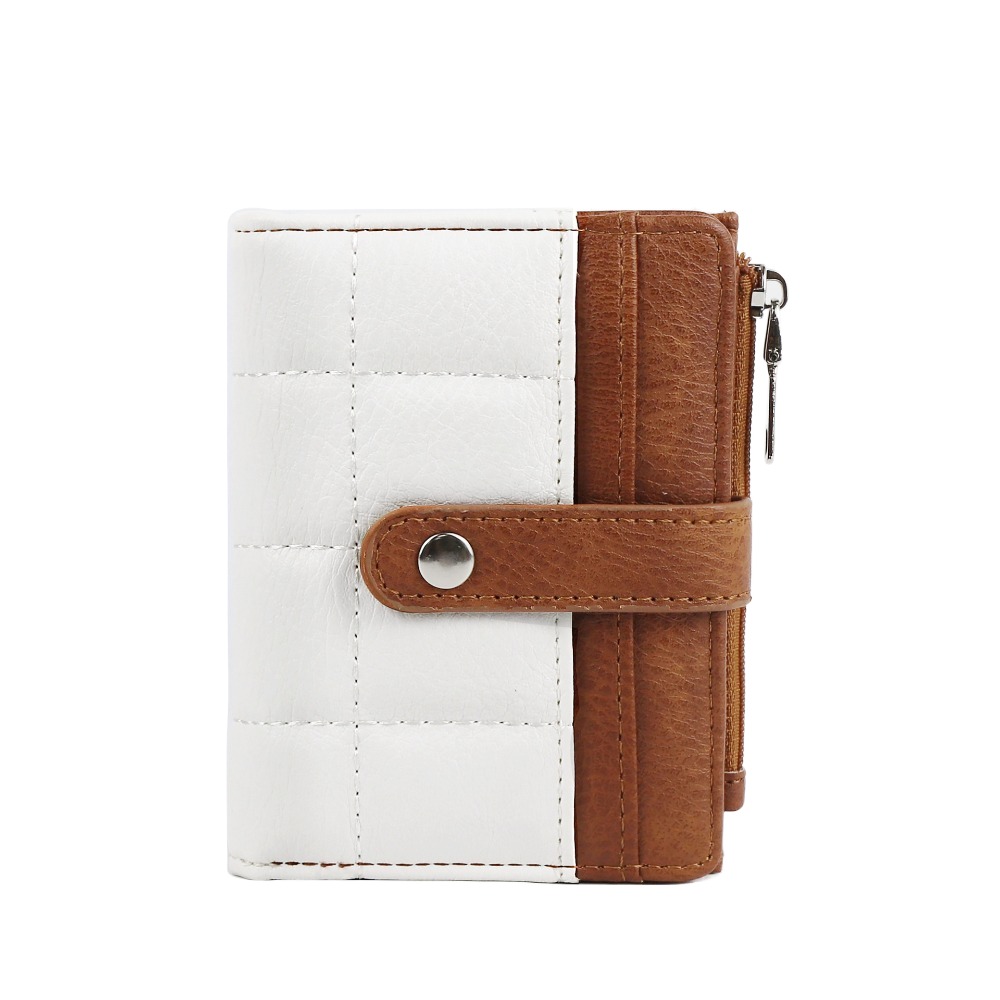 Pochette matelassée de Style coréen décontracté, porte-monnaie étanche, porte-carte de crédit, multi-cartes, sac de voyage en PU: Beige