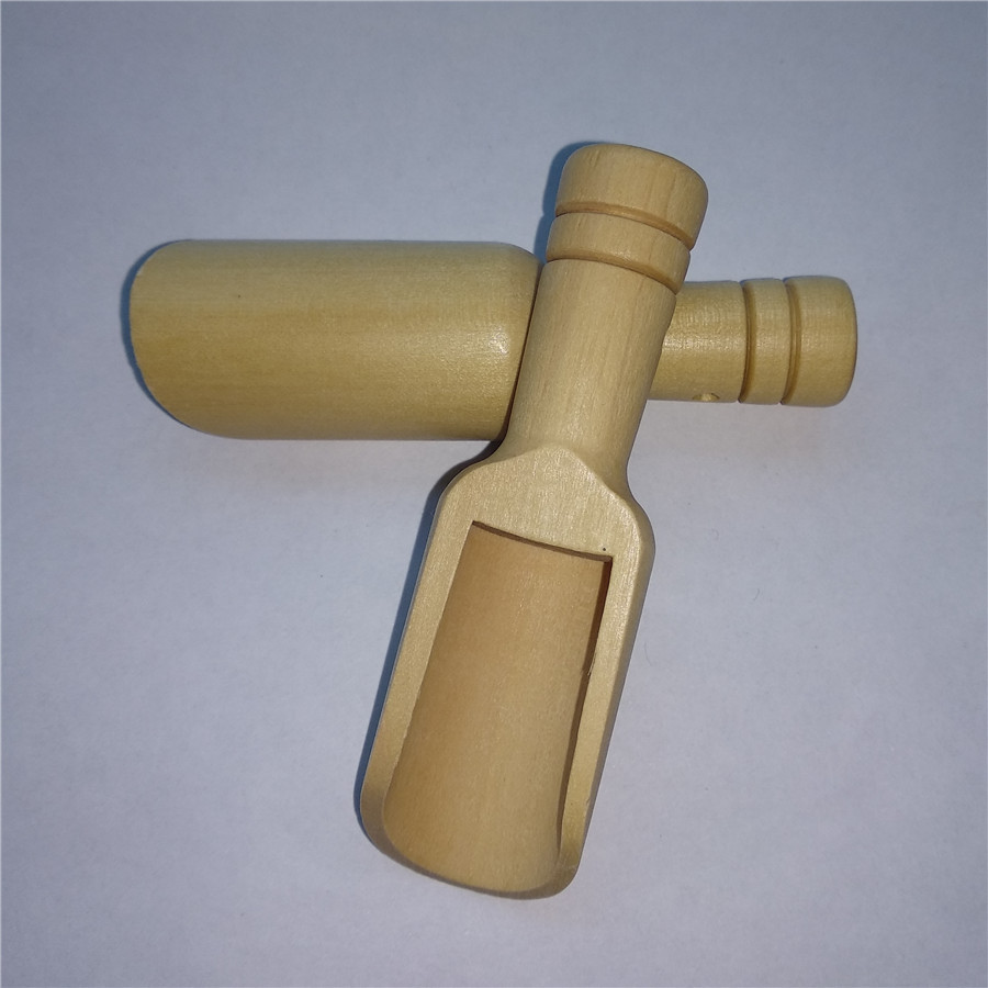 100pcs/lot Mini Wooden Scoops Wood Bath Salt Spoon Candy Flour Shovel Milk Powder Spoon