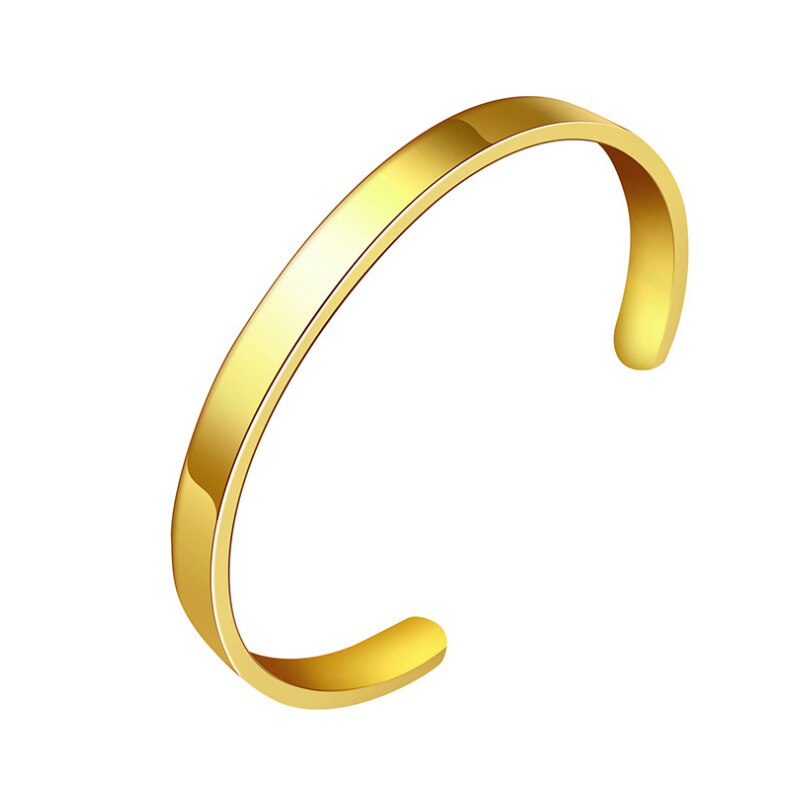 Mode Eenvoudige Rvs Armbanden Voor Mannen Vrouwen Armbanden Goud/Zilver Kleur Manchet Armband & Armband Voor Vrienden Sieraden