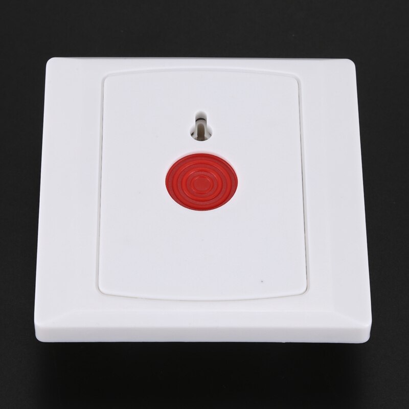 Bouton panique d'urgence de bureau familial carré blanc