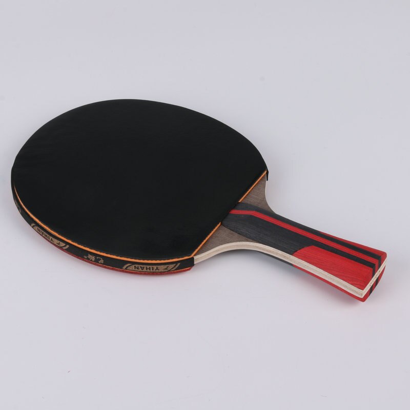 5- stjerners bordtennisracket med bag  +3 baller, kort håndtak ping pong padle, pingpong balltre, student sportsutstyr