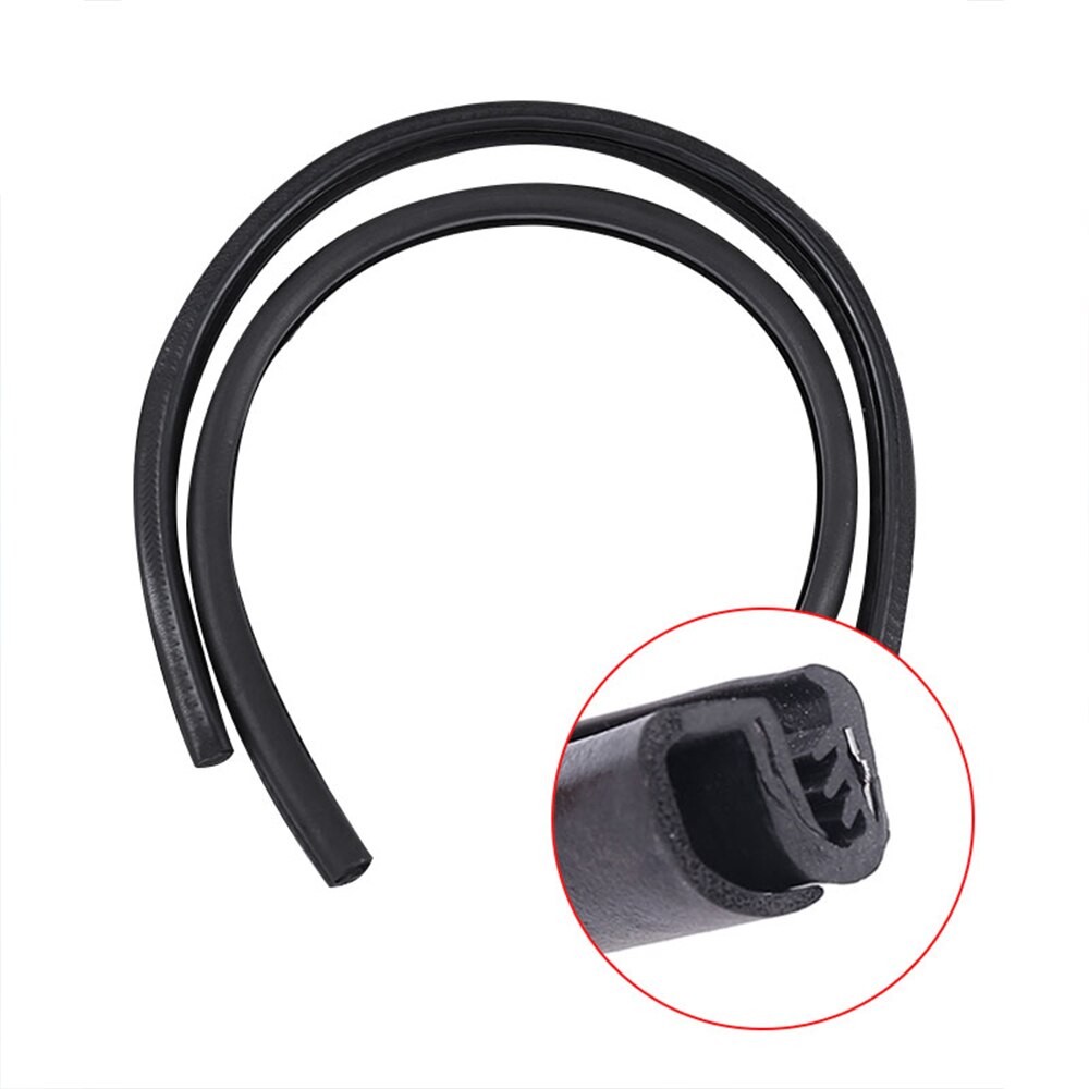 2Pcs Rubber Seal Strip Car Door Weatherstrip Car Door Edge Rubber Sealing For Car B Pillar Protection Sticker Front Auto Door