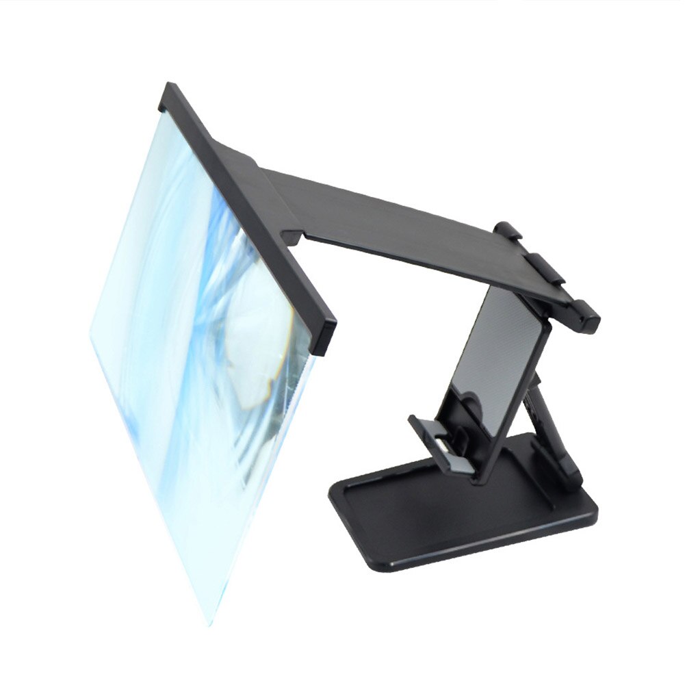 12Inch Horloge Video Opvouwbare Telefoon Screen Versterker 2 In 1 Stand 3D Hd Vergrootglas Draagbare Afneembare Verstelbare Hoek Voor films