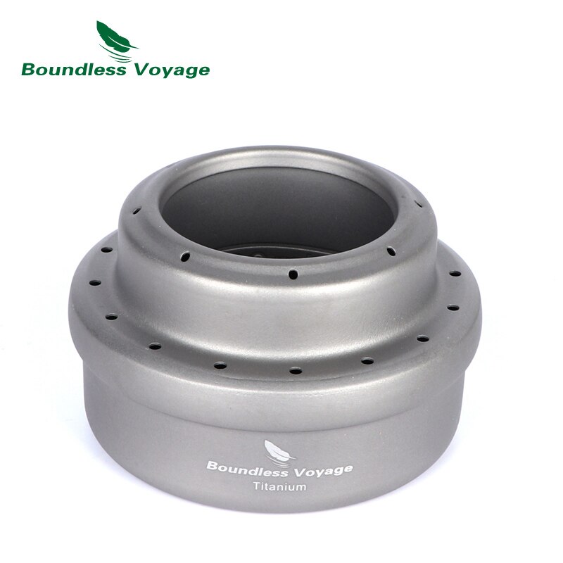 Boundless Voyage Titanium Spirit Stove Camping Alcohol Oven Outdoor Mini Burner Ultralight Portable Furnace with Stand and Sack: Default Title