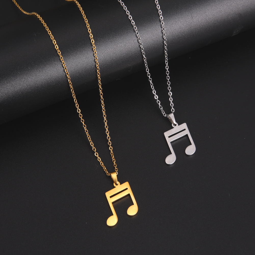 Lucktune Muzieknoot Hart Van Treble Sleutel Hanger Ketting Voor Vrouwen Rvs Liefde Muzikale Symbool Ketting Ketting Sieraden