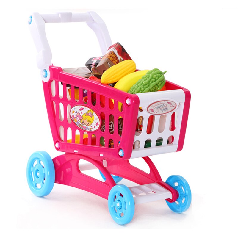Baby Shining Winkelwagen Speelgoed 16 PCS Grote Winkelen Speelgoed Simulatie Kinderen Supermarkt Winkelen Speelgoed Groente Voedsel Speelgoed