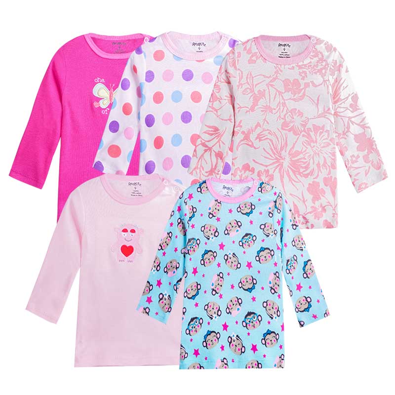 Redkite 5psc/viel Baby mädchen kleidung nette kleinkind Geschmack Baby t-Shirt lange ärmeln
