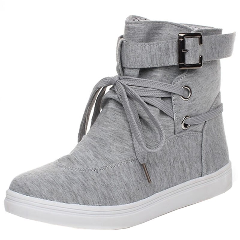 Damskie trampki na jesień i wiosnę, płócienne, damskie buty codzienne, sznurowane, damskie botki na platformie, płaskie, wysokie buty damskie